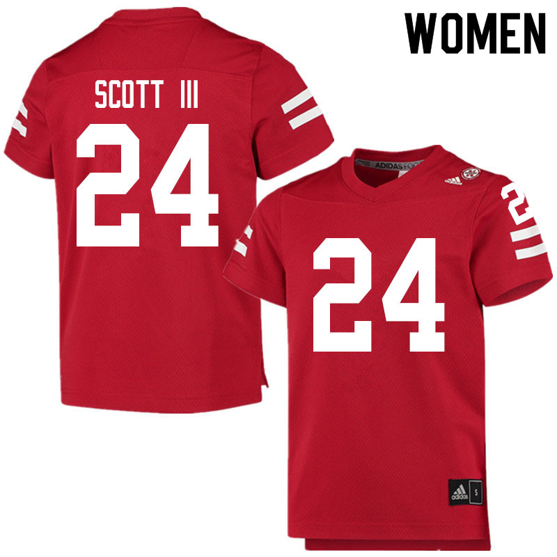 Women #24 Marvin Scott III Nebraska Cornhuskers College Football Jerseys Sale-Scarlet